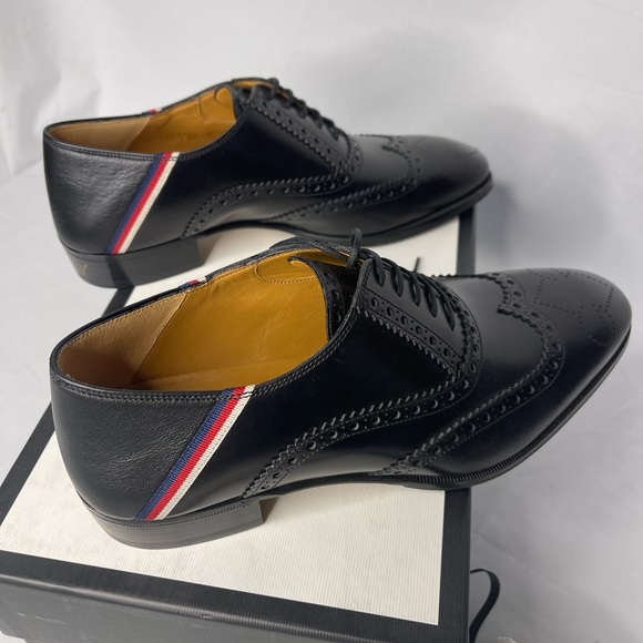 $890 Gucci men’s size 6G= US 7 soft heels Oxford shoes new in box - Picture 14 of 15